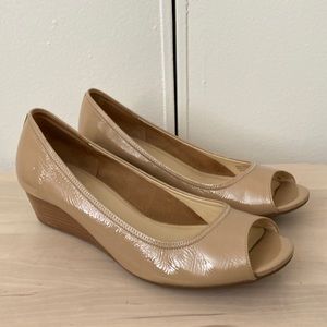 Cole Haan, Nike air peep toe wedge, size 10.5